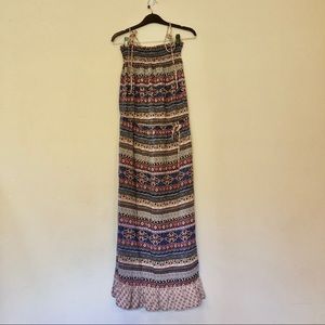 Xhiliration Multicolor Bold Print Maxi Dress (A10)